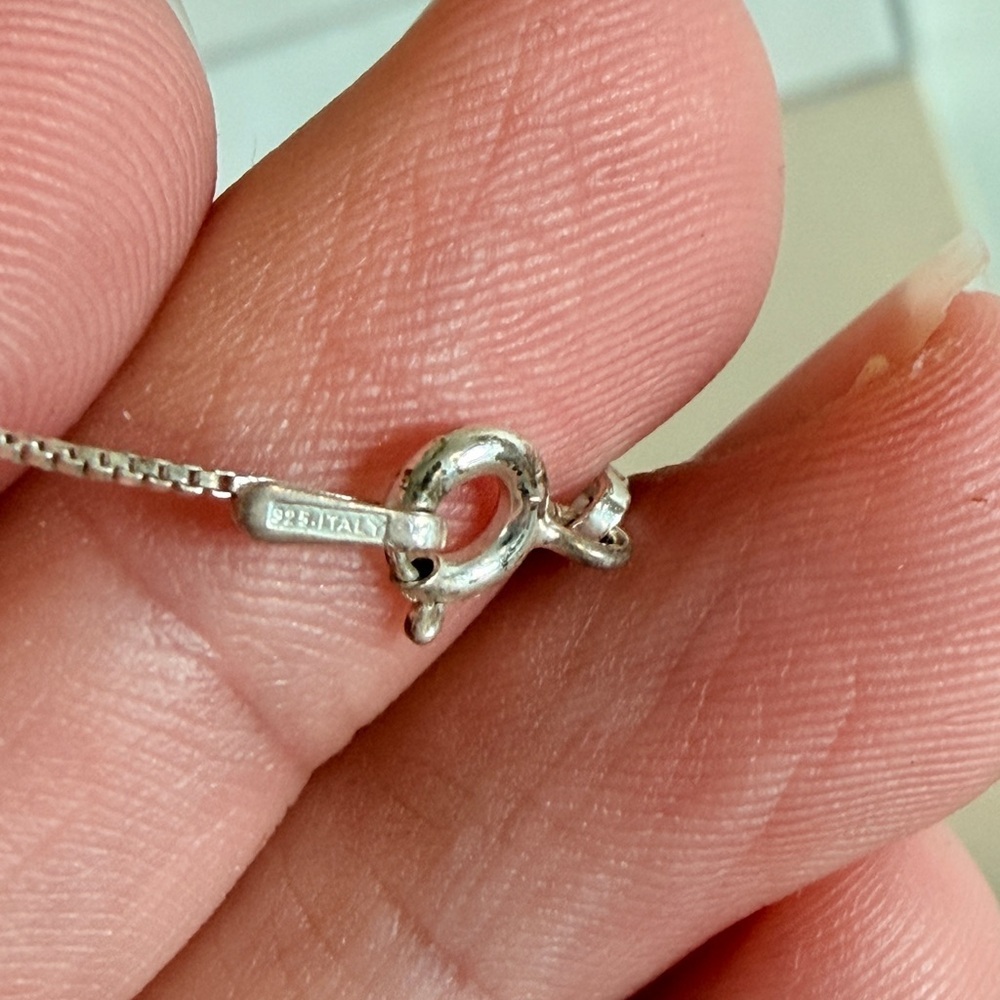 Green Jade Turtle Pendant Necklace in Sterling Silver - Picture 6 of 8